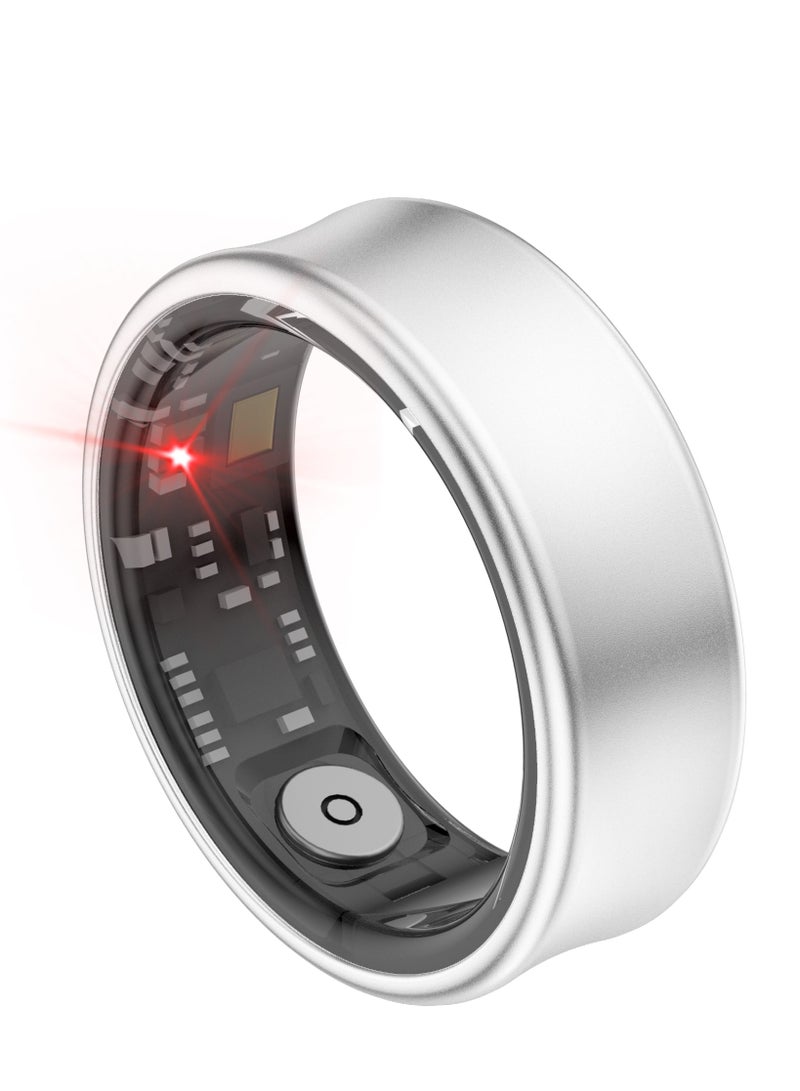 general خاتم ذكي لمراقبة معدل ضربات القلب، الأكسجين في الدم، النوم، حساب الحركة في جميع الأحوال الجوية، مراقبة الصحة على مدار 24 ساعة، حماية صحتك، خفيف ومريح، مقاوم للماء حتى 5ATM، تحكم بالصور، تصفح تيك توك بإيماءات اليد، فضي فرعي رقم T1/2 - Image 2